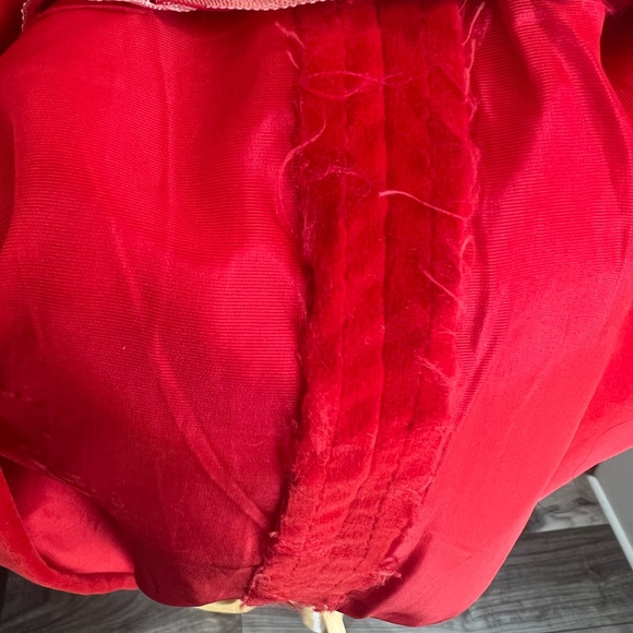 VINTAGE 1950s Lorrie Debb Red Velvet Cocktail Dress – Union Made – Size 13 - Picture 9 of 11